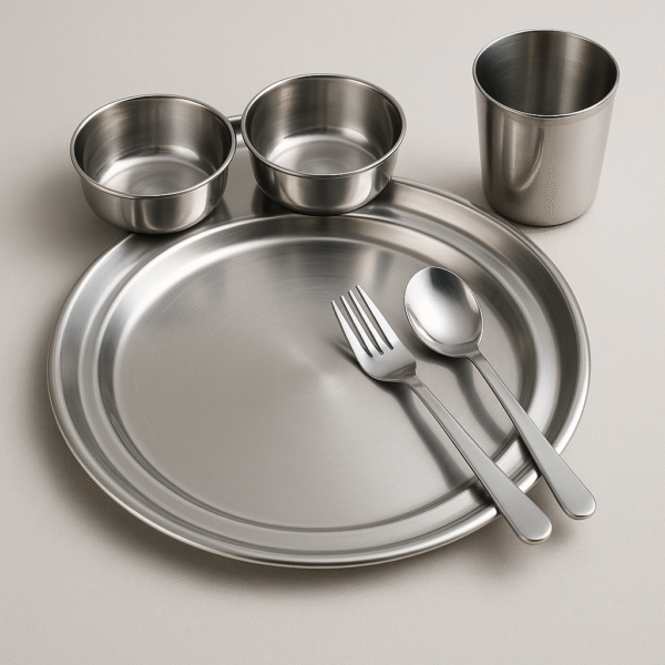 Stainless Steel Thali Set (6-Piece)